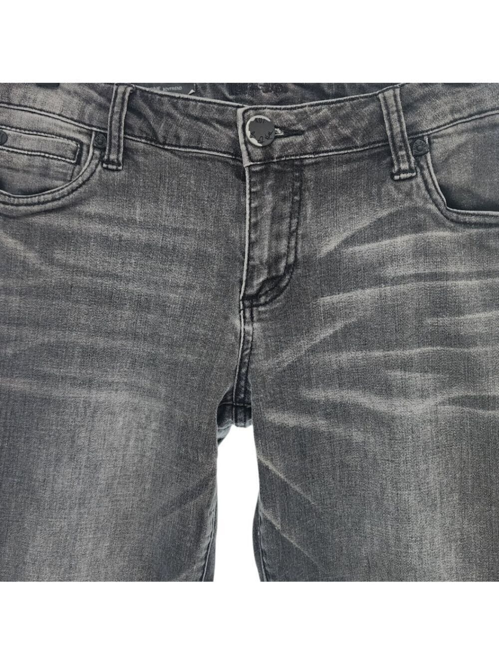 KUT Catherine Boyfriend Jeans 4 Black Wash Straight - Picture 6 of 10